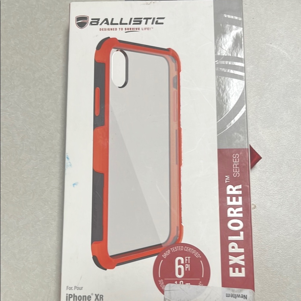 Explorer Series Black and Orange Case for iPhone XR